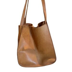Madewell Elegant Tan/BrownLeather Tote Bag PLEASE READ THE DESCRIPTION.